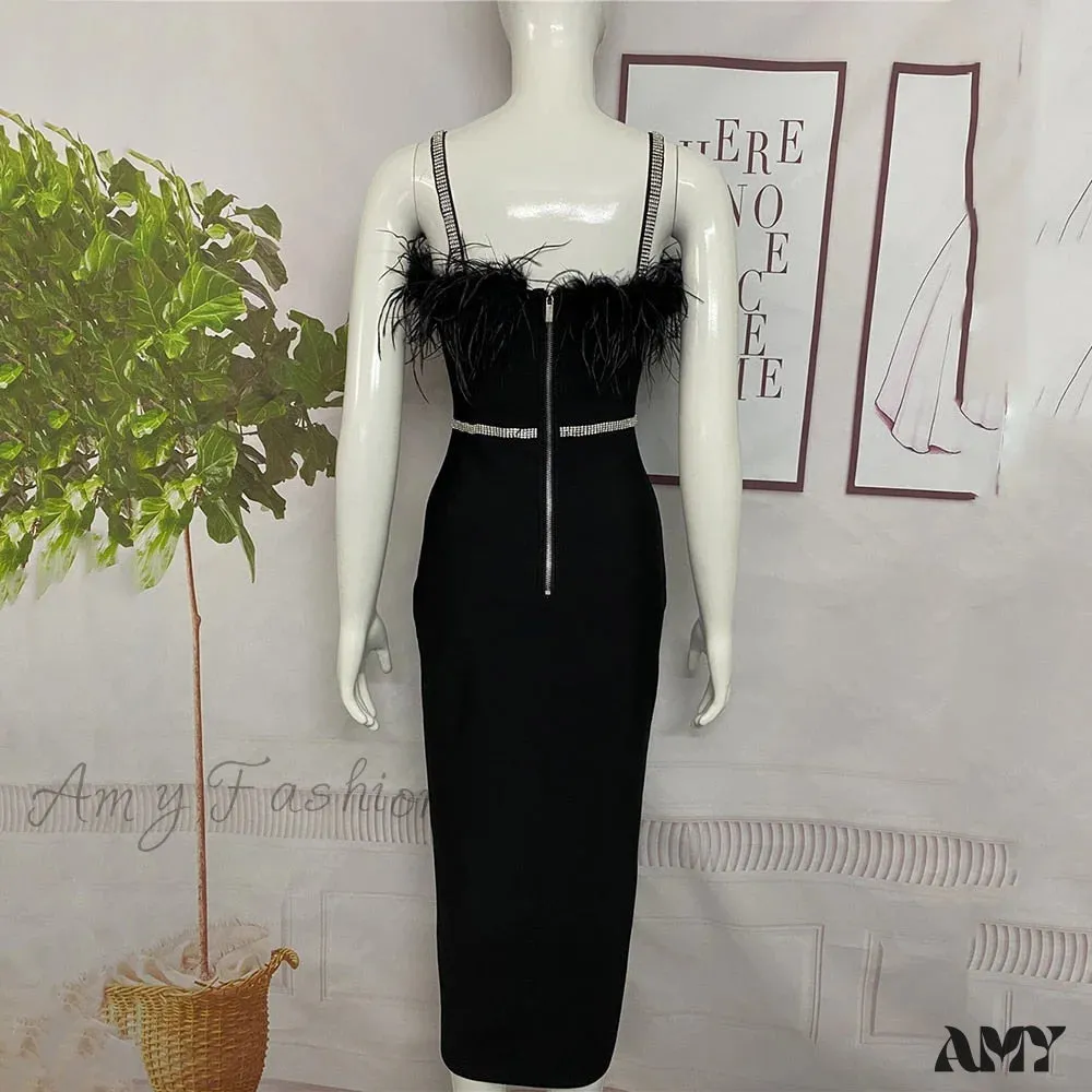 Amy Fashion - Elegant Clothing Celebrity Party Club Bodycon Midi Dresses