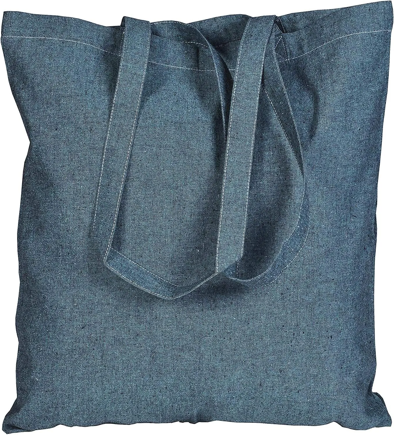ATMOS GREEN 20 pack 15 X 16 inch with long handle ASSORTED Colors 5.5 oz Recycled cotton canvas reusable grocery bags eco friendly super strong MADE in INDIA