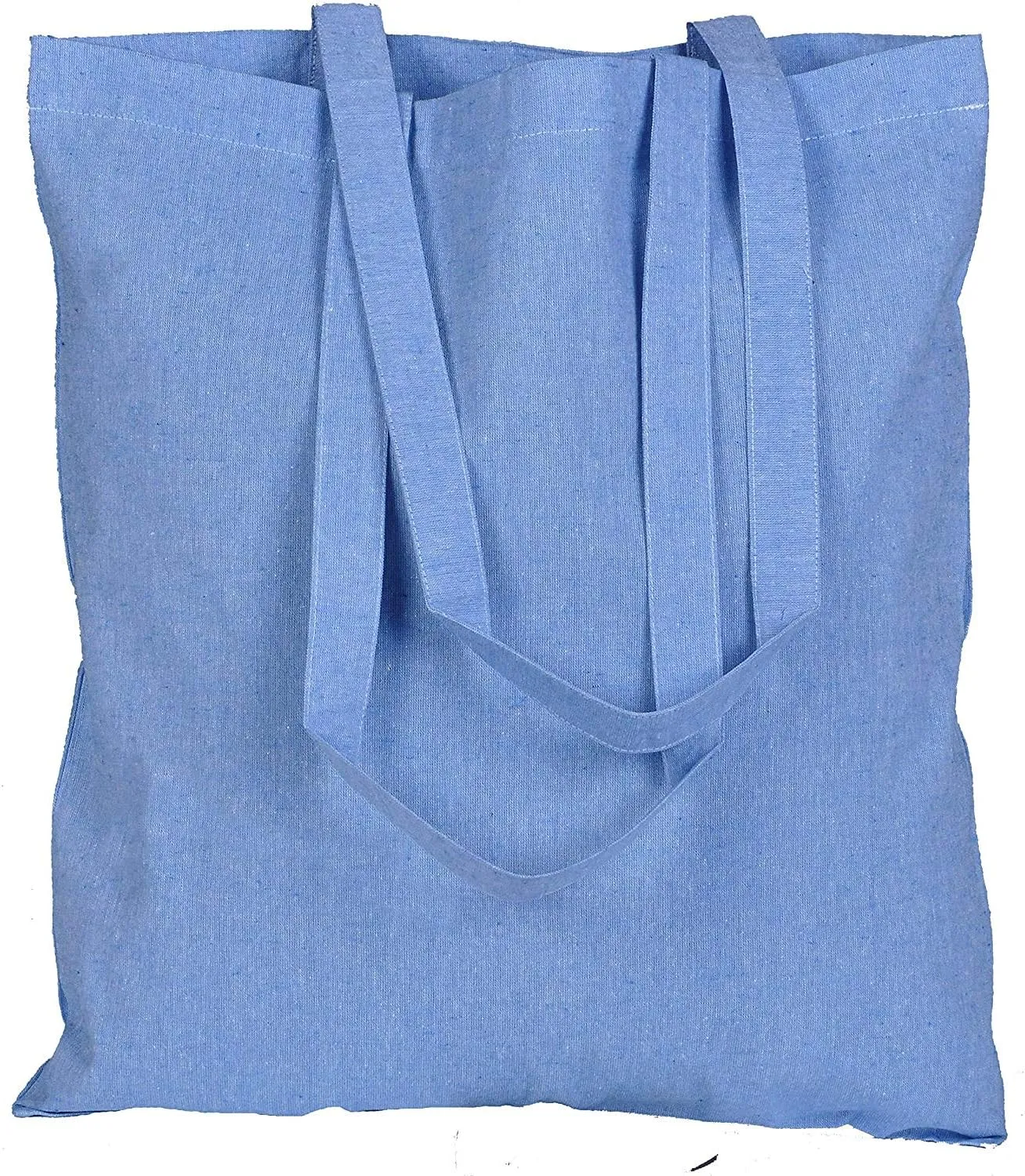 ATMOS GREEN 20 pack 15 X 16 inch with long handle ASSORTED Colors 5.5 oz Recycled cotton canvas reusable grocery bags eco friendly super strong MADE in INDIA