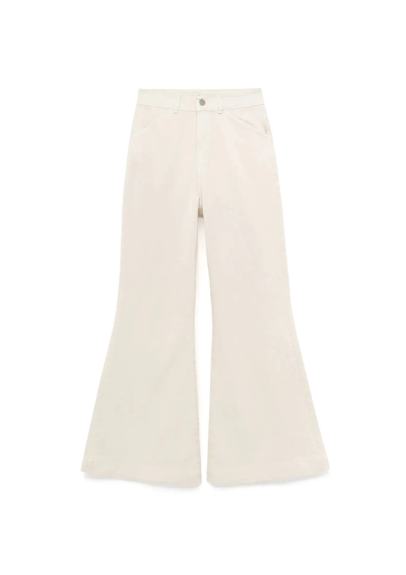 BEIGE FLARED JEANS