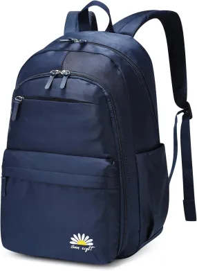 Caran·Y 38L Waterproof Kids Backpack for Boys & Girls 6-18 Yrs-Lightweight School Bookbag with 15.6" Laptop Compartment,Side Water Bottle Pockets,Durable Travel Backpack(Blue)