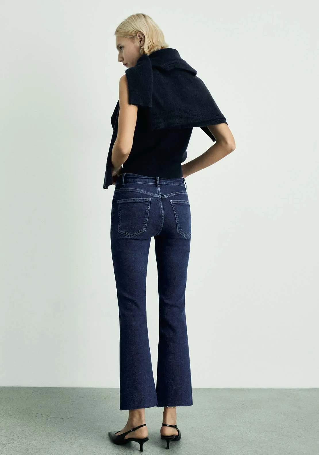 Crop flared jeans - Open Blue