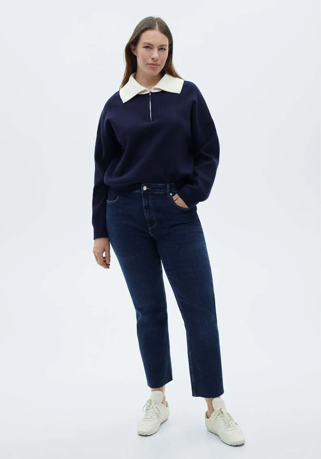 Crop flared jeans - Open Blue