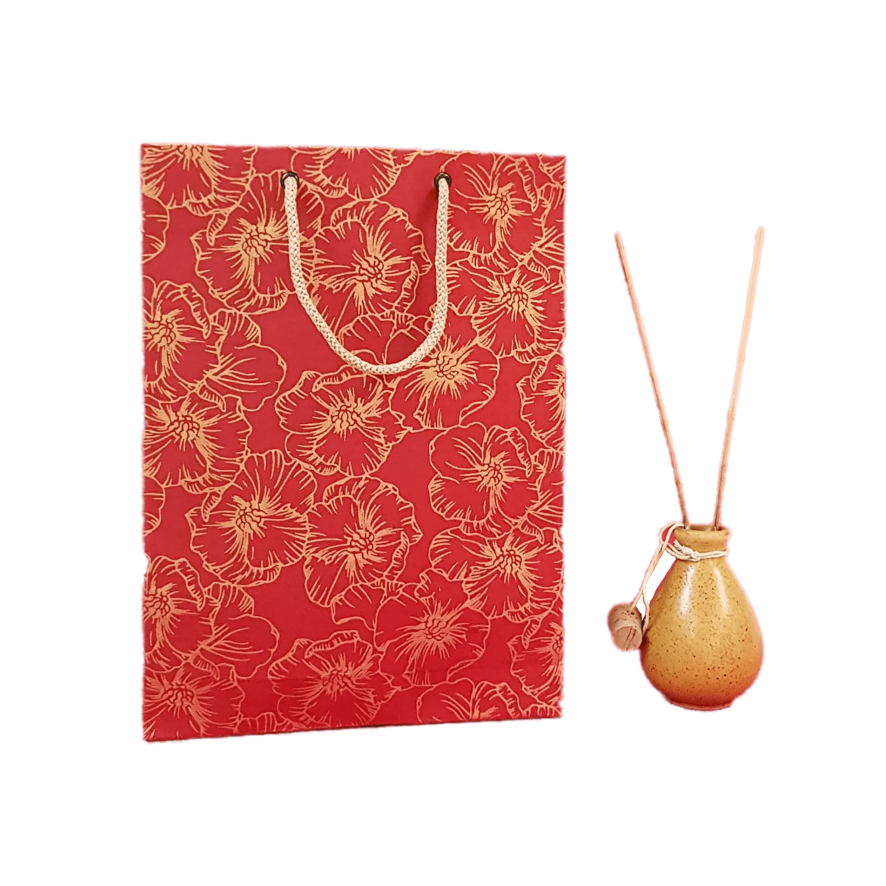 Devraaj Eco-friendly Handmade paper Bags (Red) set of 25 bags