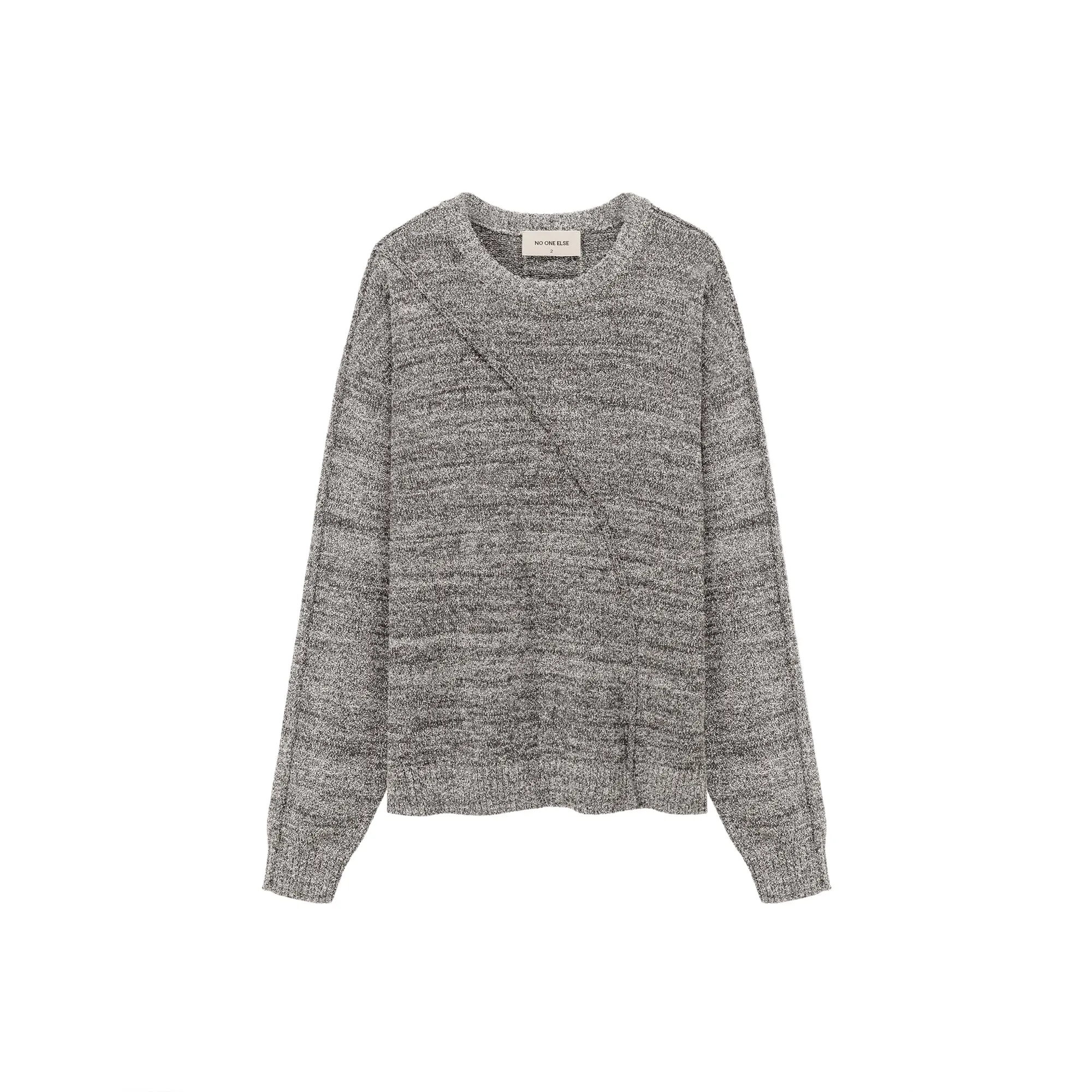 Diagonal Boxy Knit Sweater
