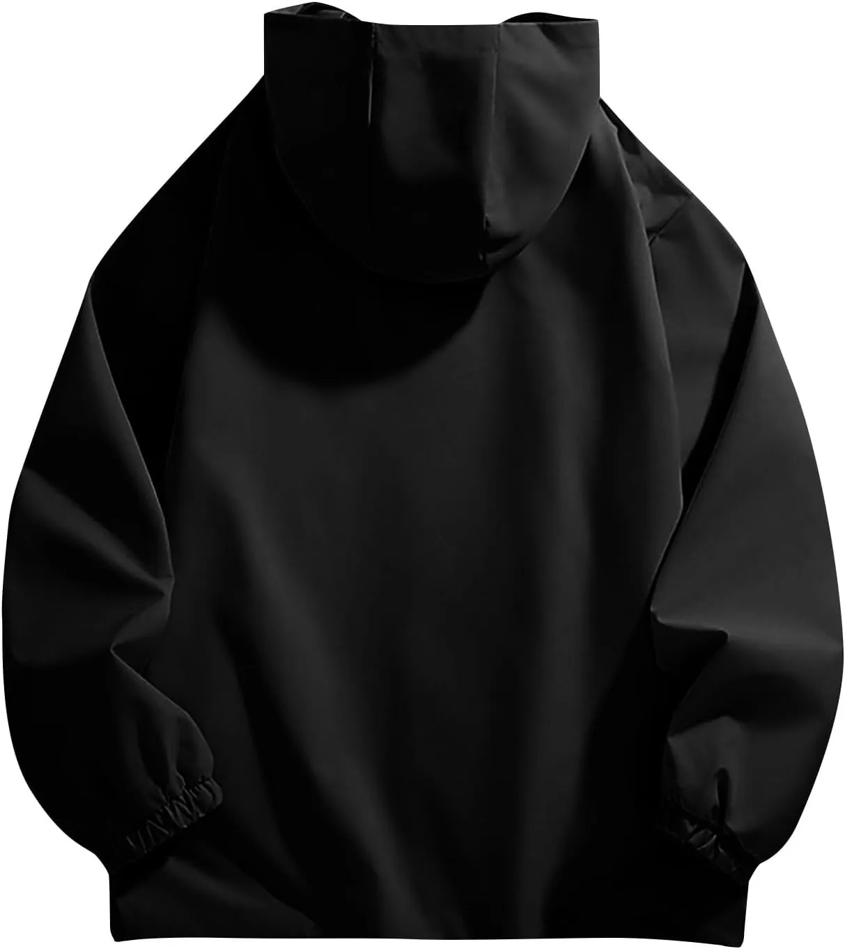 Finelylove Mens Rain Jacket Waterproof Lightweight Hooded Windbreaker Distressed Softshell Jackets Raincoat for Hiking