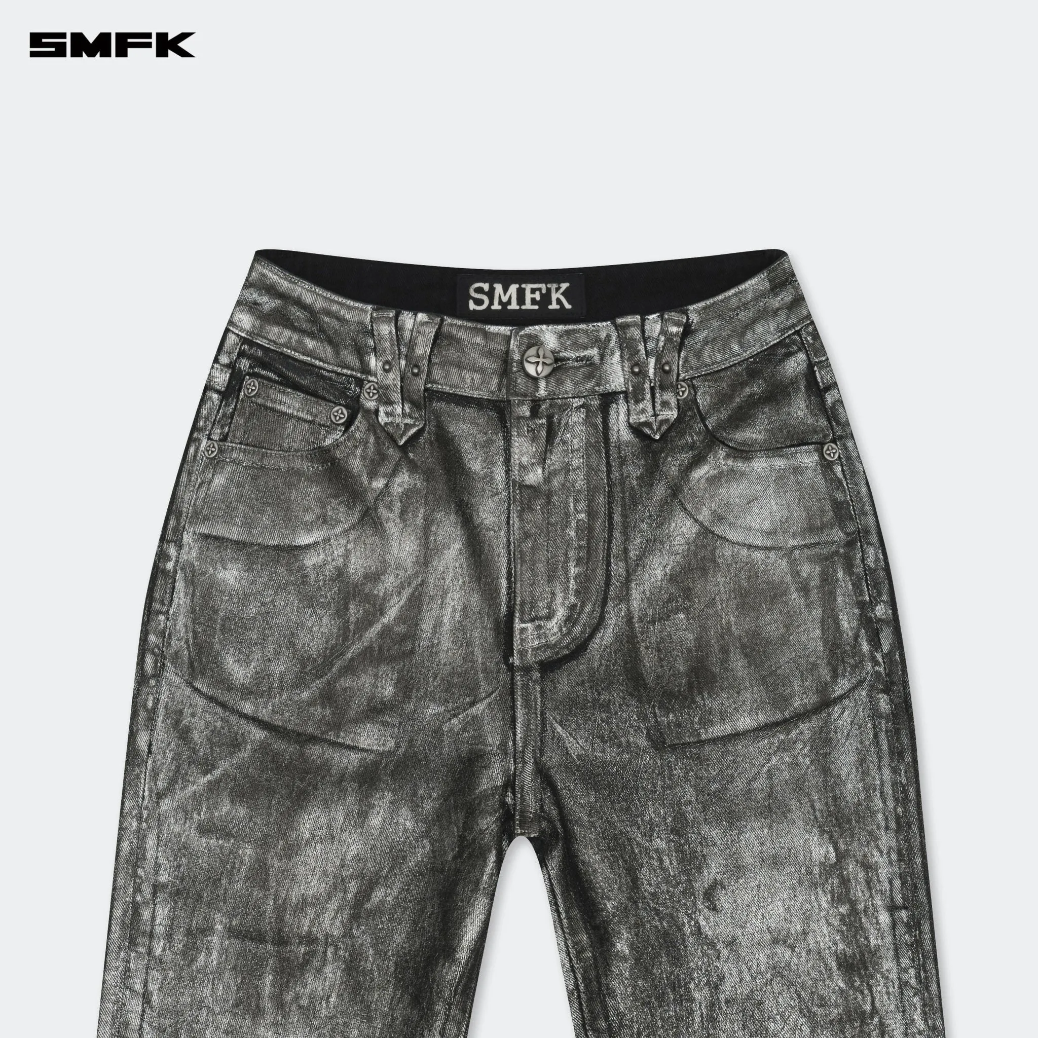 FUTURE Mirage Silver Nebula Stretch-flared Jeans