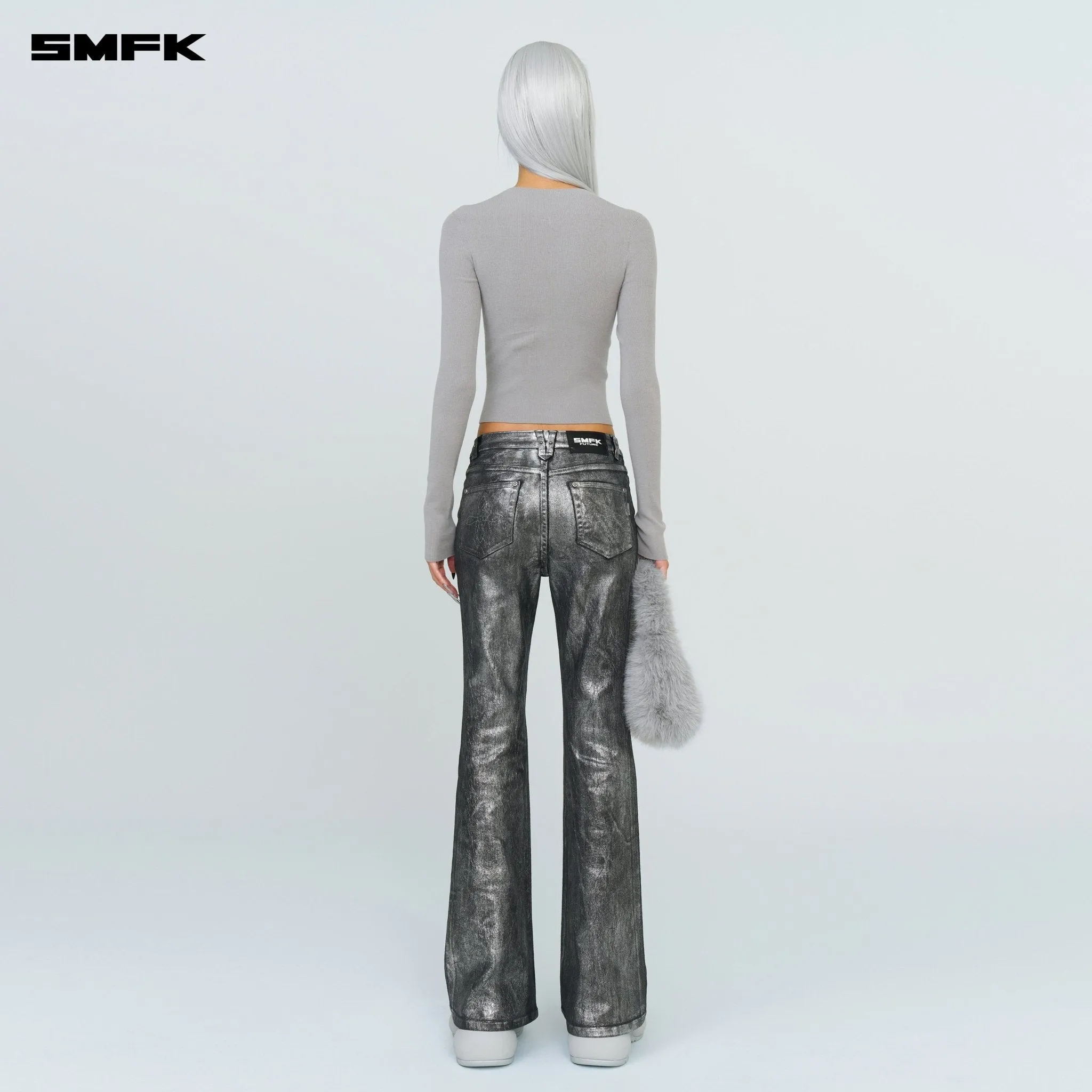 FUTURE Mirage Silver Nebula Stretch-flared Jeans