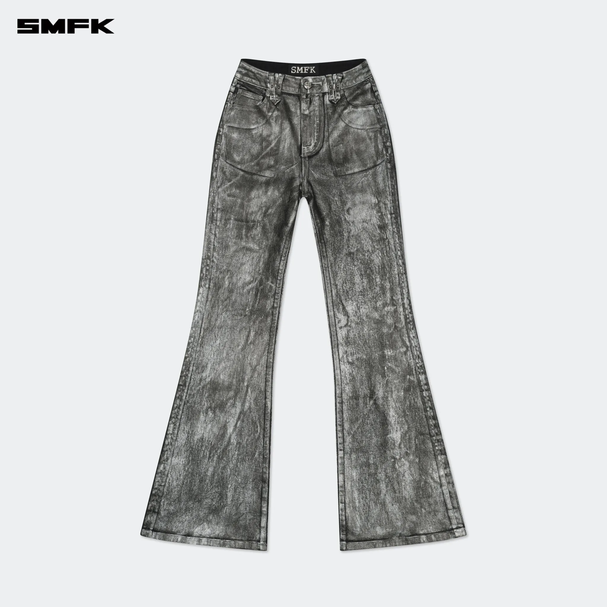 FUTURE Mirage Silver Nebula Stretch-flared Jeans