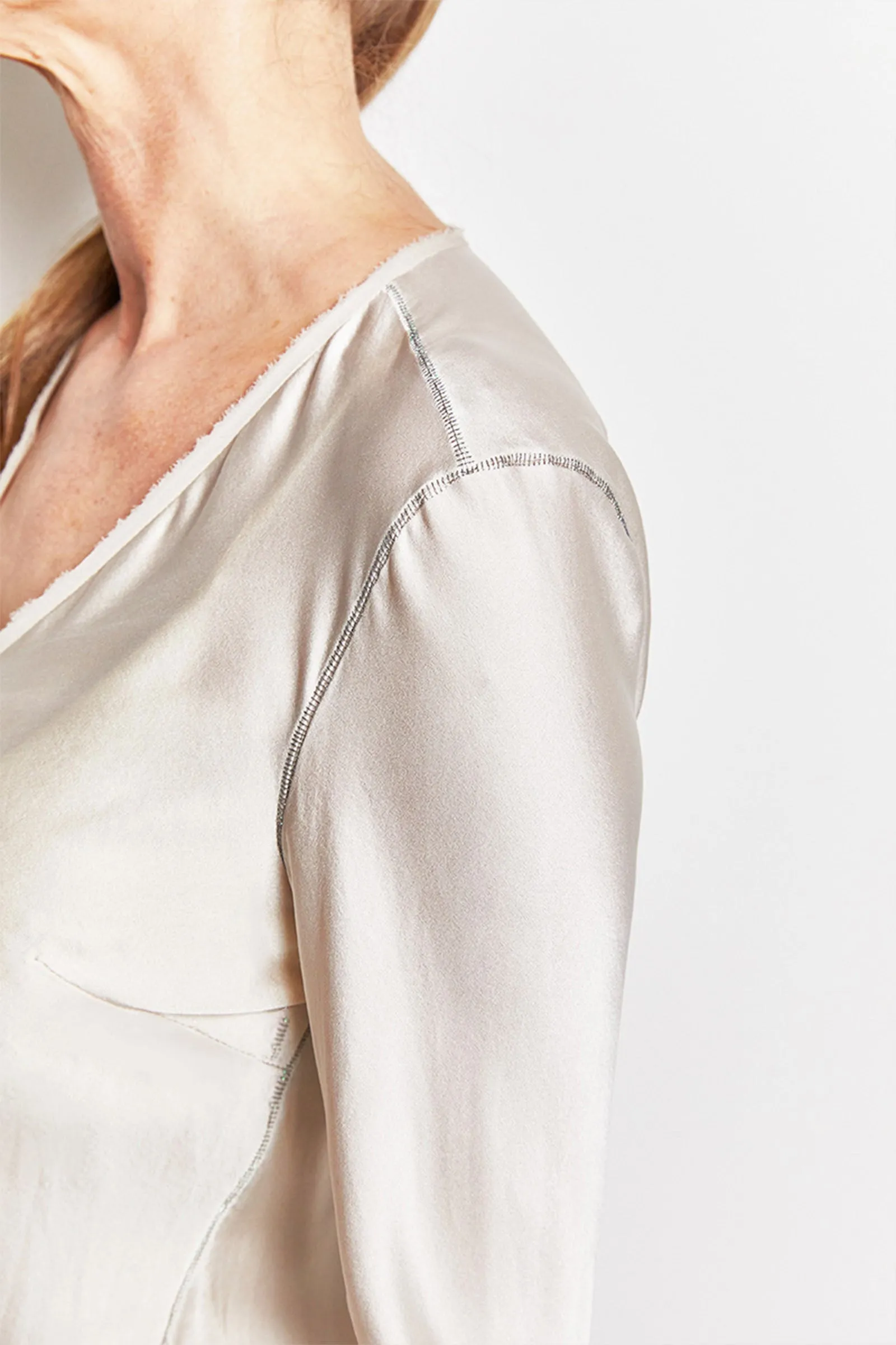 gloss silk satin top