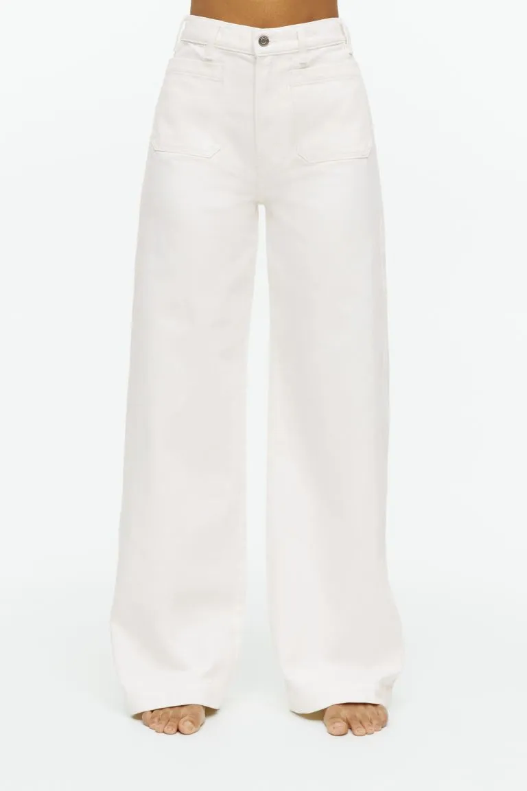 H&M lupine flared jeans, white