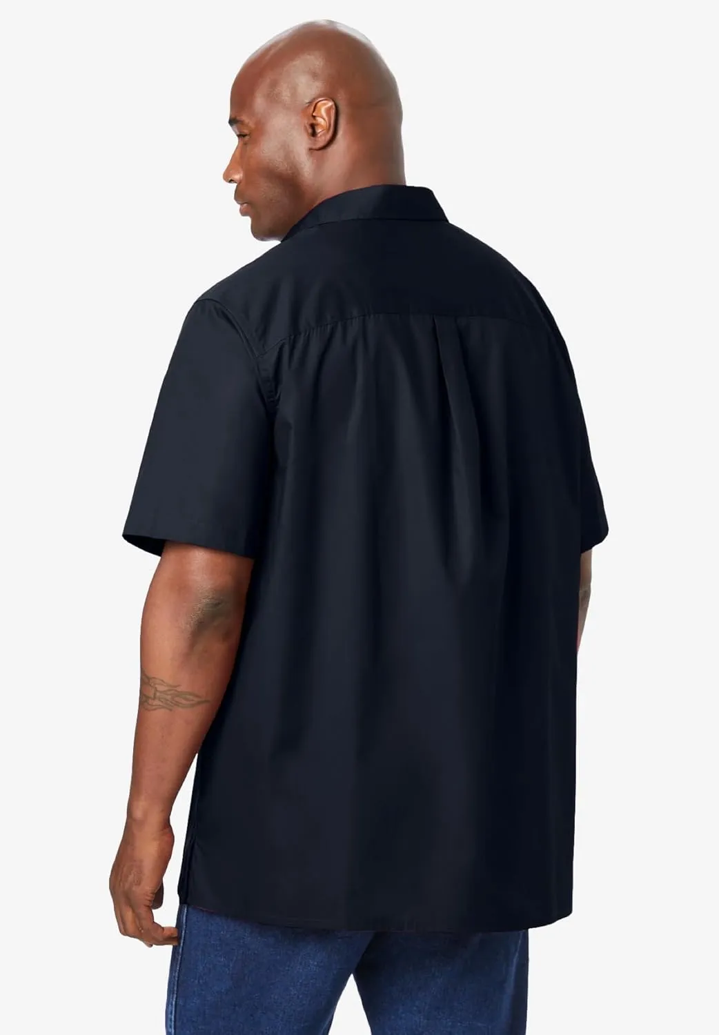KingSize Men's Big & Tall Short-Sleeve Pocket Sport Shirt
