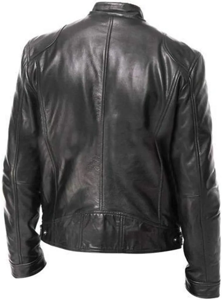 Leather Jacket Mens Club Coat Vintage Autumn Winter Men Jacket Collar Men's Coats Jackets Mens Jacket Lightweight