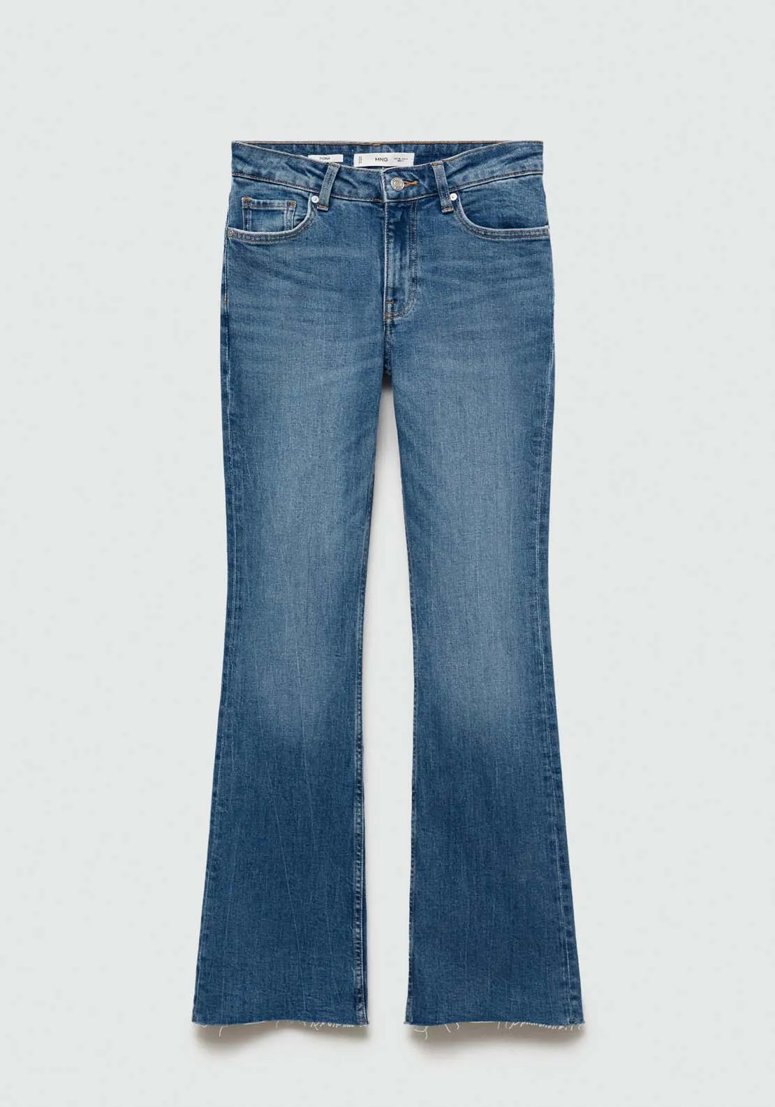 Medium-rise flared jeans - Open Blue