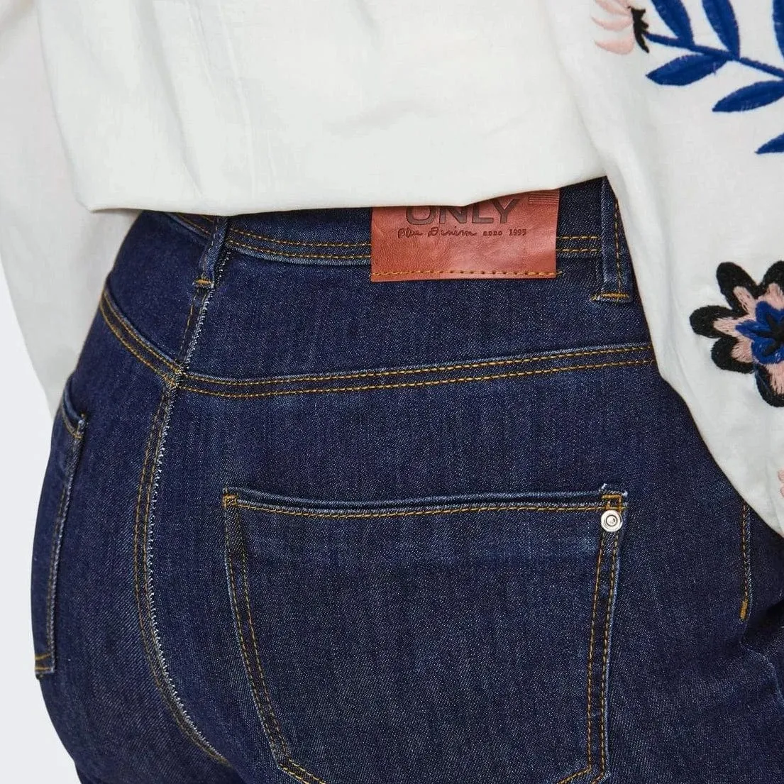 ONLY High Waisted Flared Rinse Denim Jeans