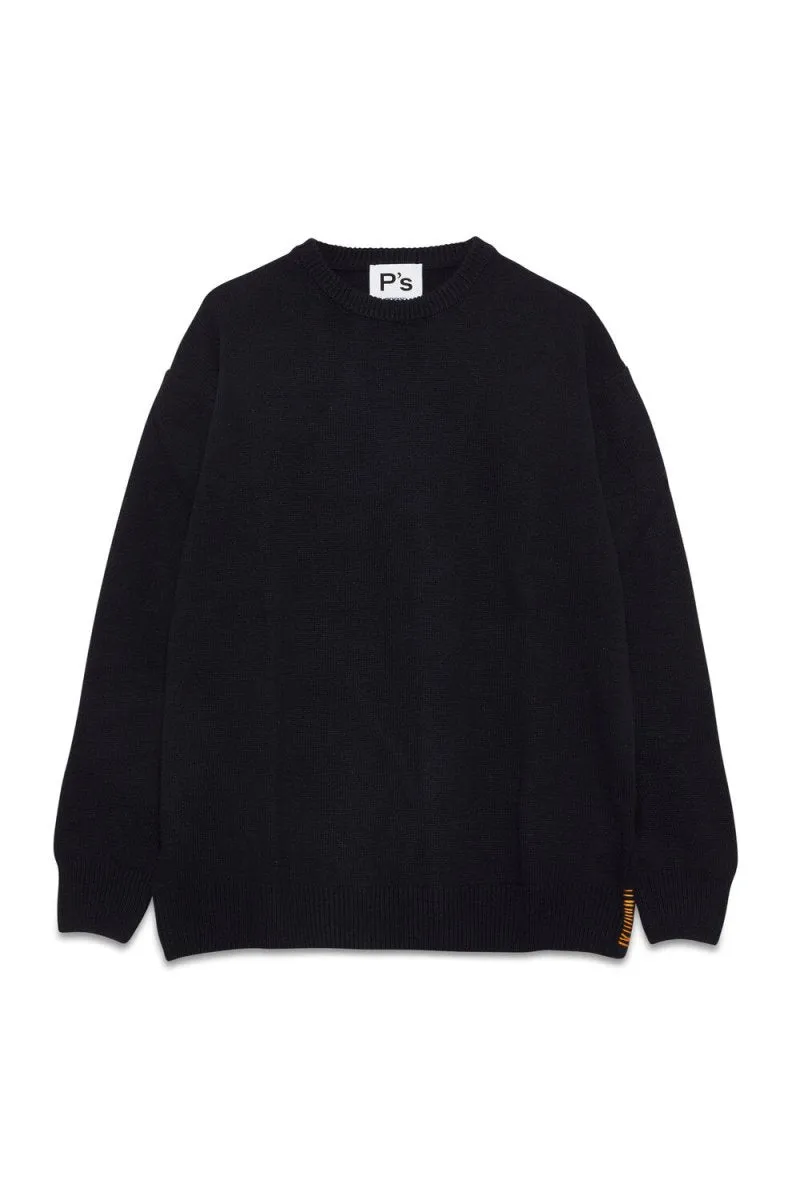 PRESIDENT’s Cotton wool brushed Sweaters Blue Navy