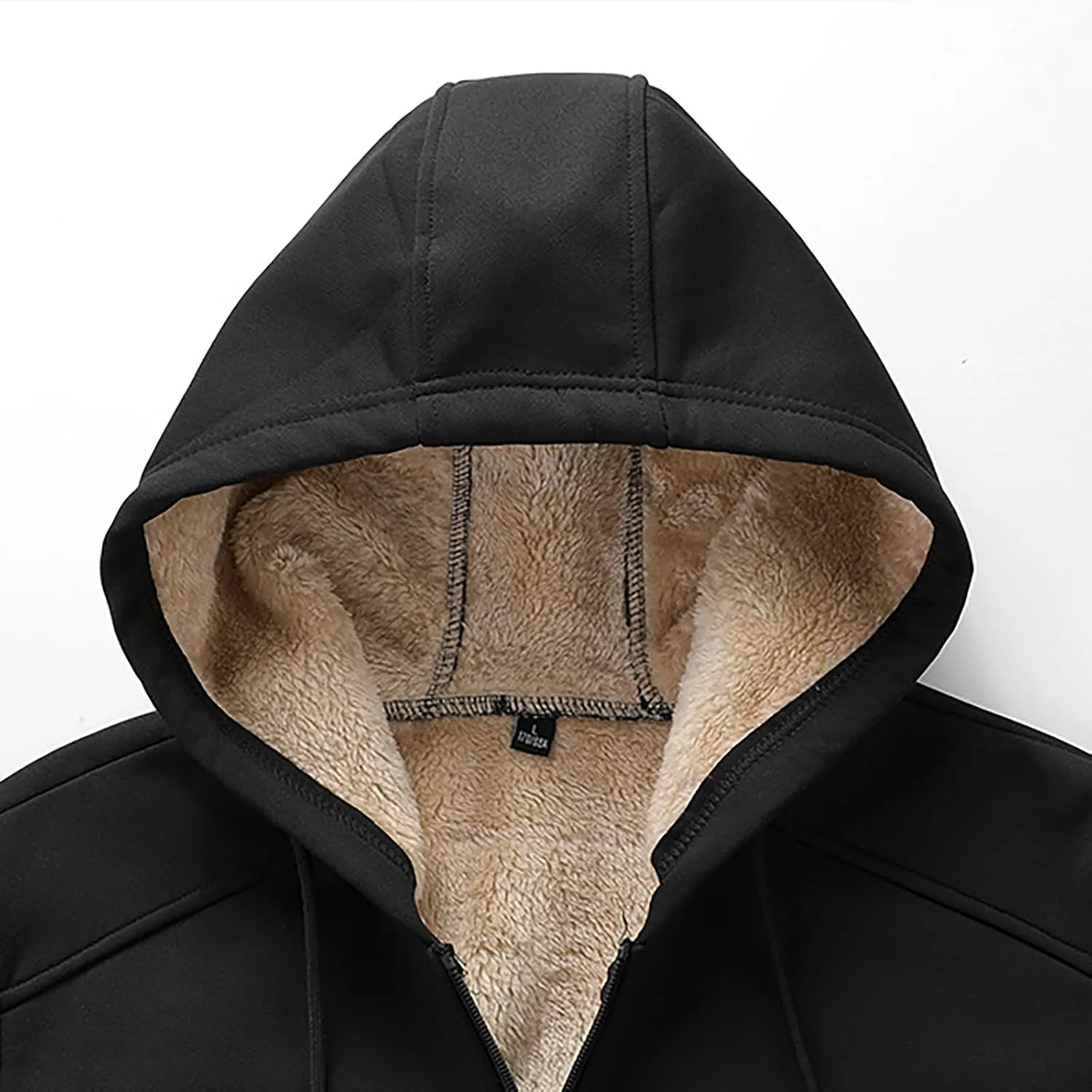 Unisex Sweatshirt Women/Men Plus Size Fleece Lining Hoodie Coat Fall Winter Warm Zipper Hooded Outwear Sport Jacket