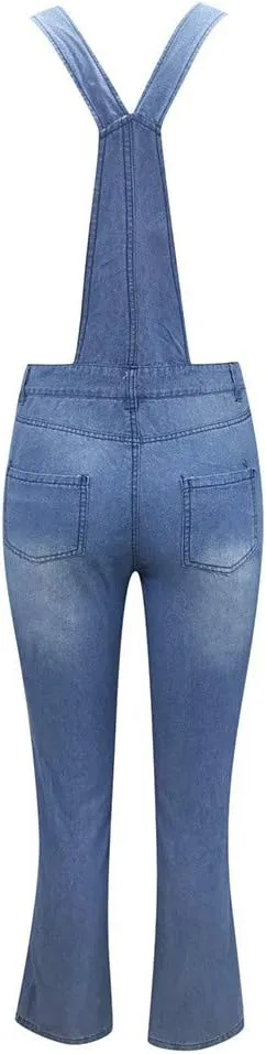 Womens Jeans Straight Ankle Jeans Stretch Classic Flared Pants Striped Hem Flared Denim Pants