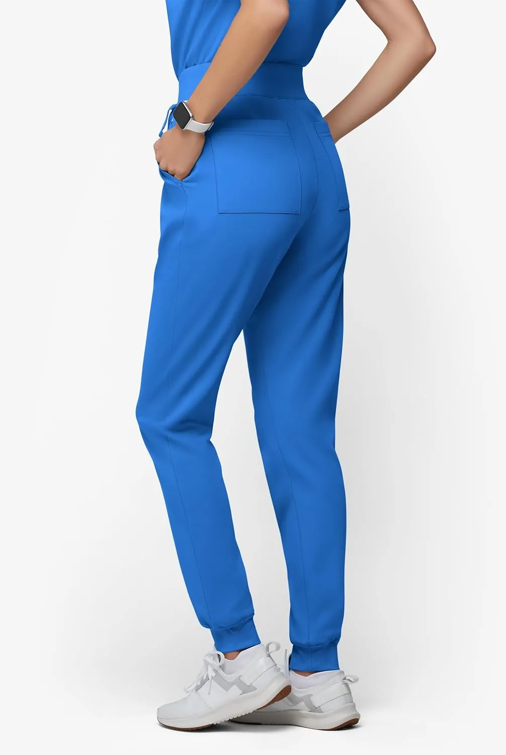 Women’s Meta Base 8-Pkt Jogger Scrub Set - Includes Dolman Top & Jogger Pant - Athletic 360 Stretch, Eco-Friendly