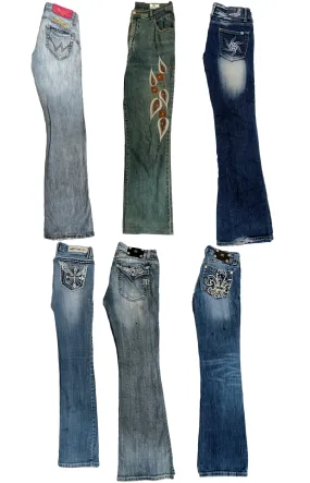 Y2K Floral Fantasia Vintage Flared Jeans
